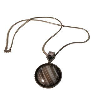 Carsi Taxco Sterling Silver Pendant Necklace 925 Italy Mexico 11.5" 40g TC-57